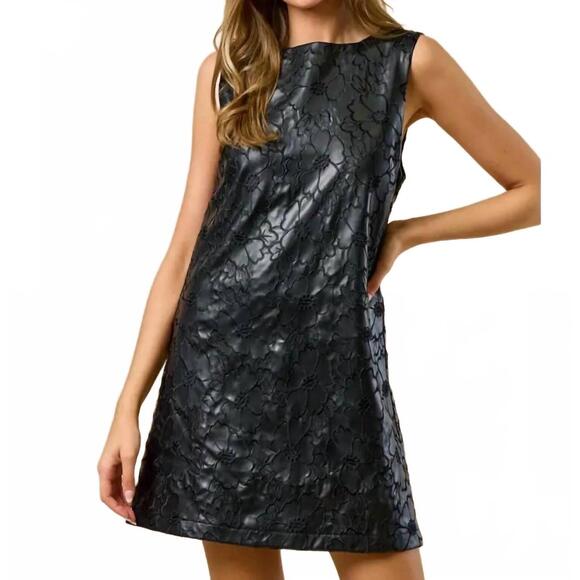 LALAVON Dresses & Skirts - NEW LALAVON emery embroidered mini dress in black